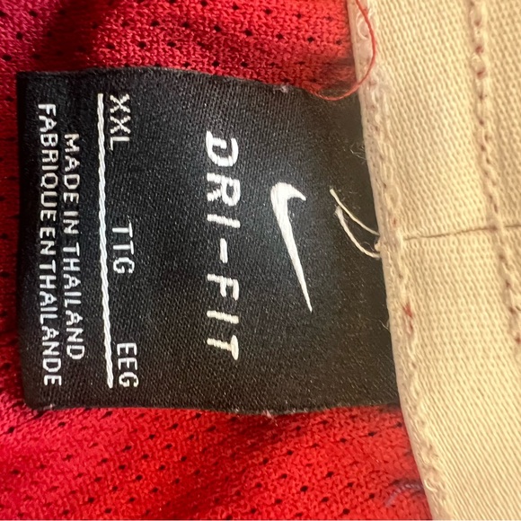 Arkansas Razorbacks Nike Dri-Fit Red and White Athletic Windpants Lightweight - Picture 2 of 3